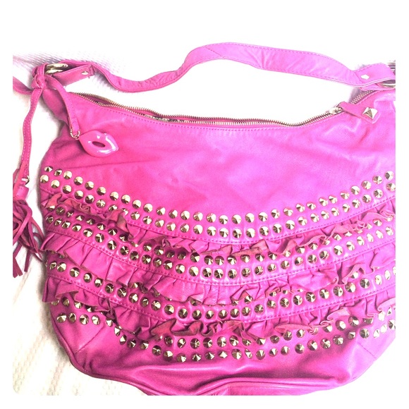 HOT PINK buttery leather Betsey bag - Picture 1 of 6